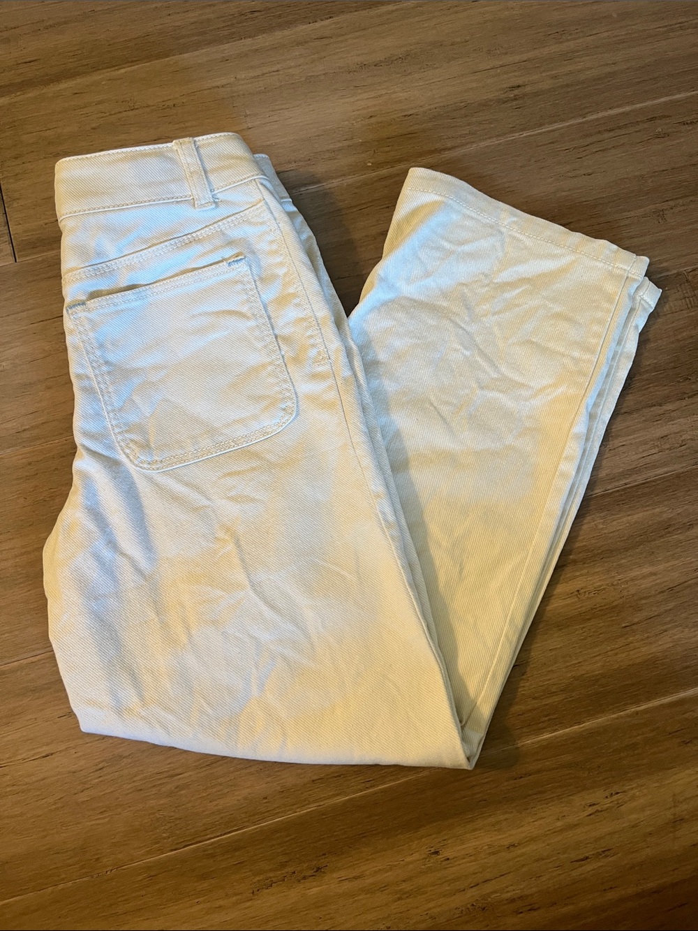 Mini Boden children's white wide-leg utility trousers Adjustable Waist 7-8 Yr
